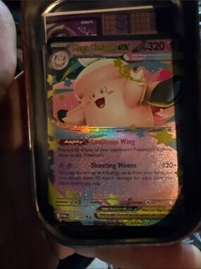 Pokemon Mega Clefable EX Holographic Pink Card